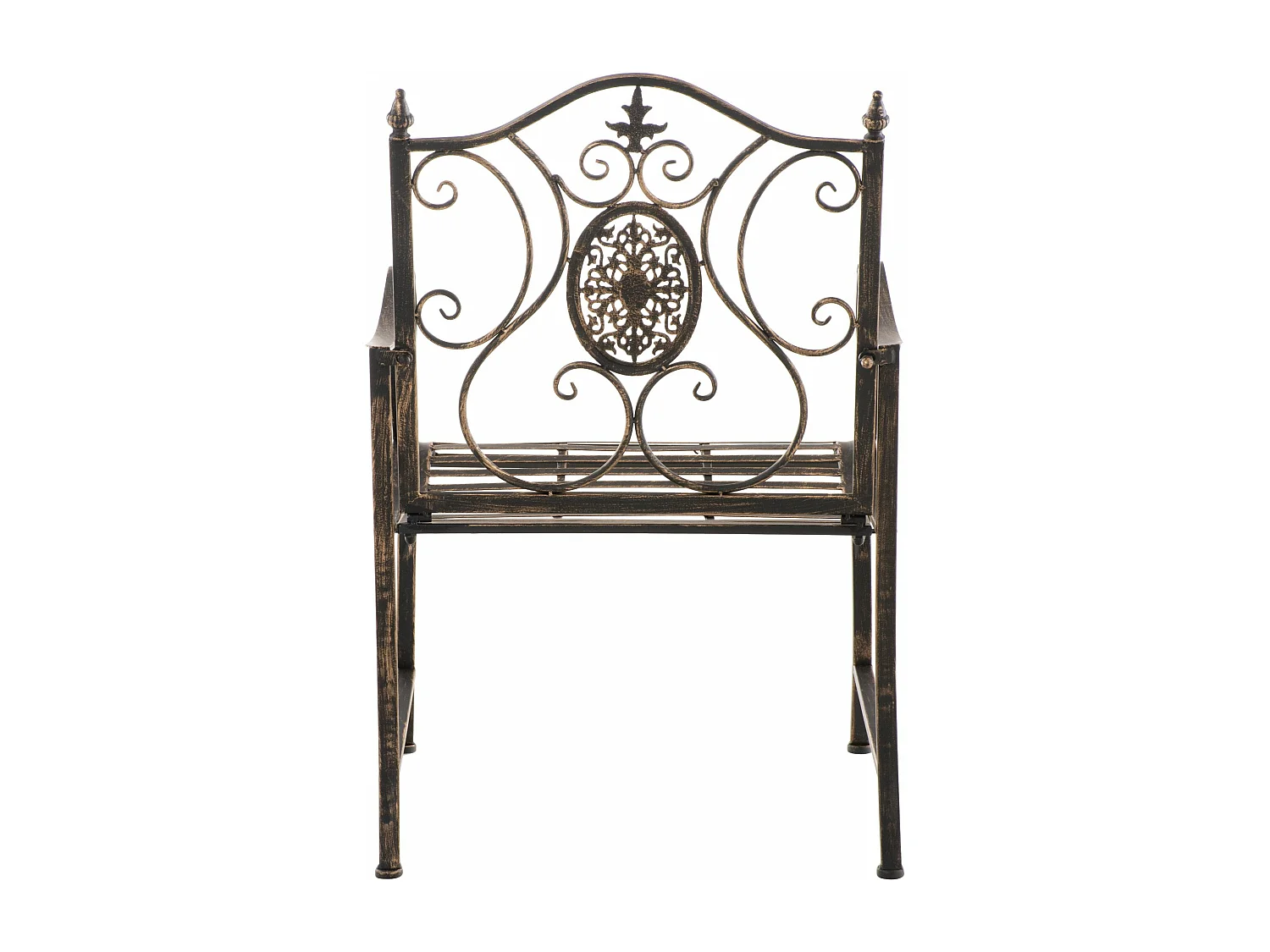 Lot de 2  Chaises de jardin - Métal - Bronze - Punjab