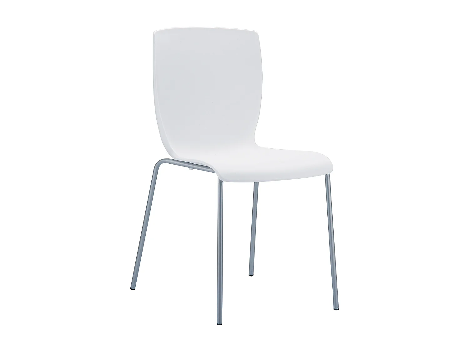 Lot de 2  Chaises de jardin - Plastique & Aluminium - Blanc - Mio