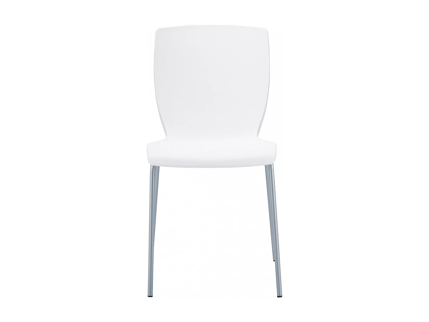 Lot de 2  Chaises de jardin - Plastique & Aluminium - Blanc - Mio