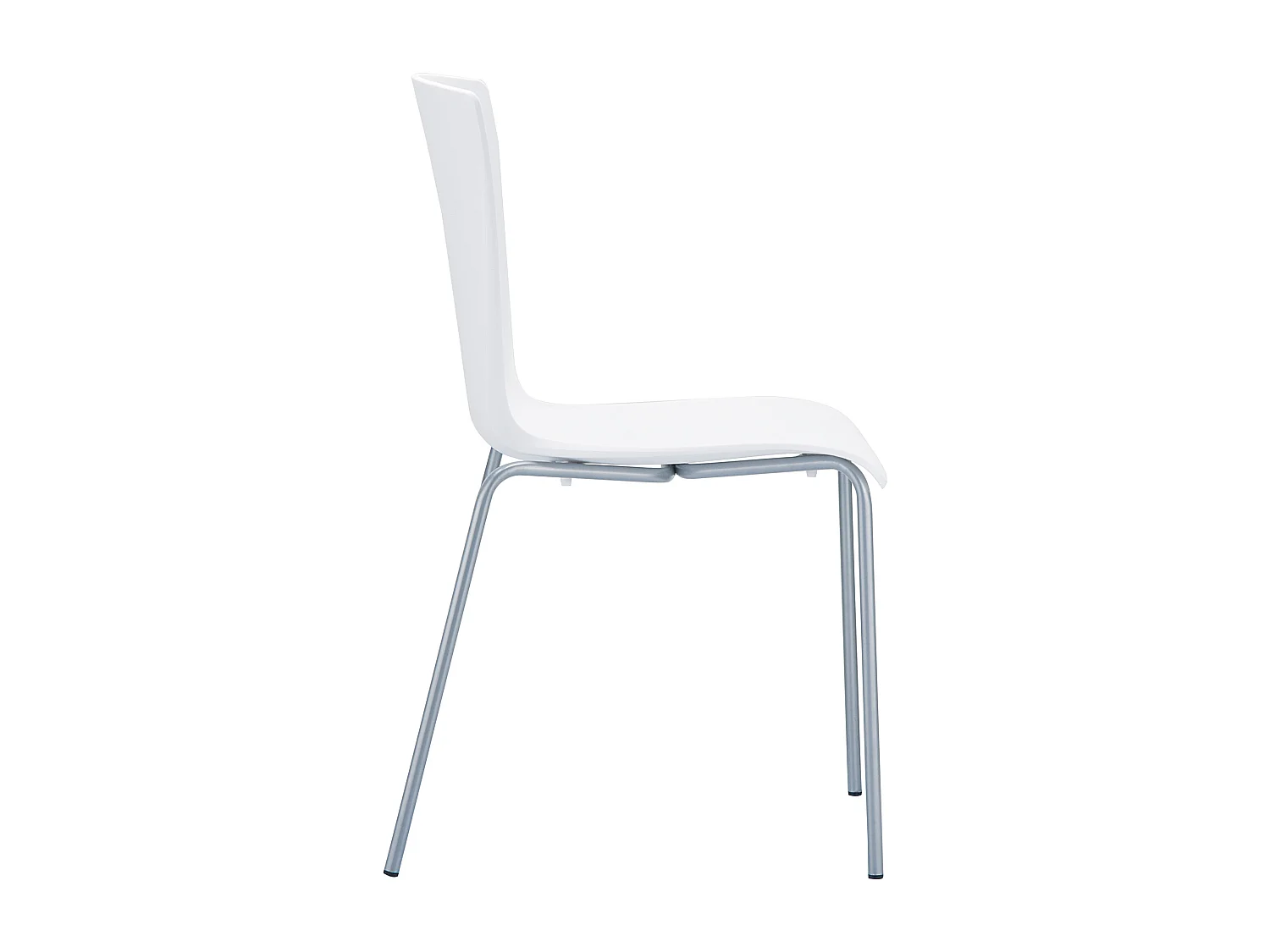 Lot de 2  Chaises de jardin - Plastique & Aluminium - Blanc - Mio