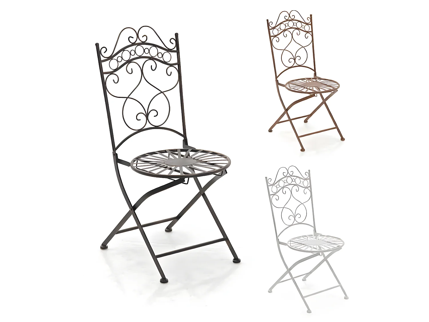 Chaises de jardin - Métal & Fer galvanisé - Bronze - Indra