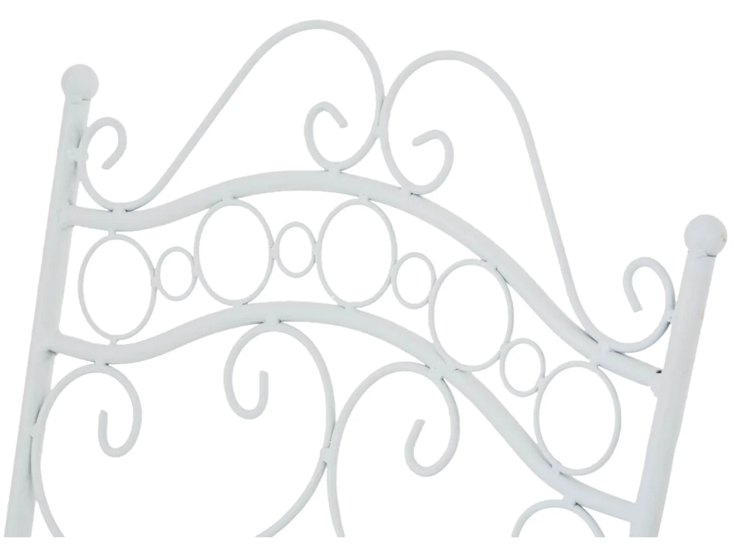 Lot de 2 Chaises de jardin - Métal & Fer galvanisé - Blanc - Indra