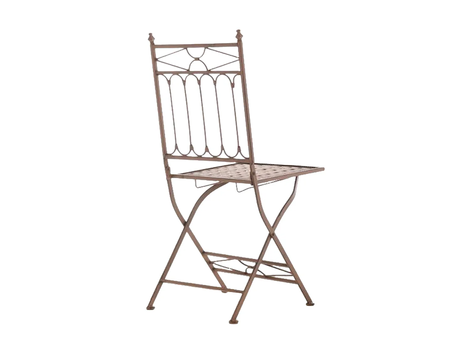 Lot de 2 Chaises de jardin - Métal & Métal - Marron antique - Asina