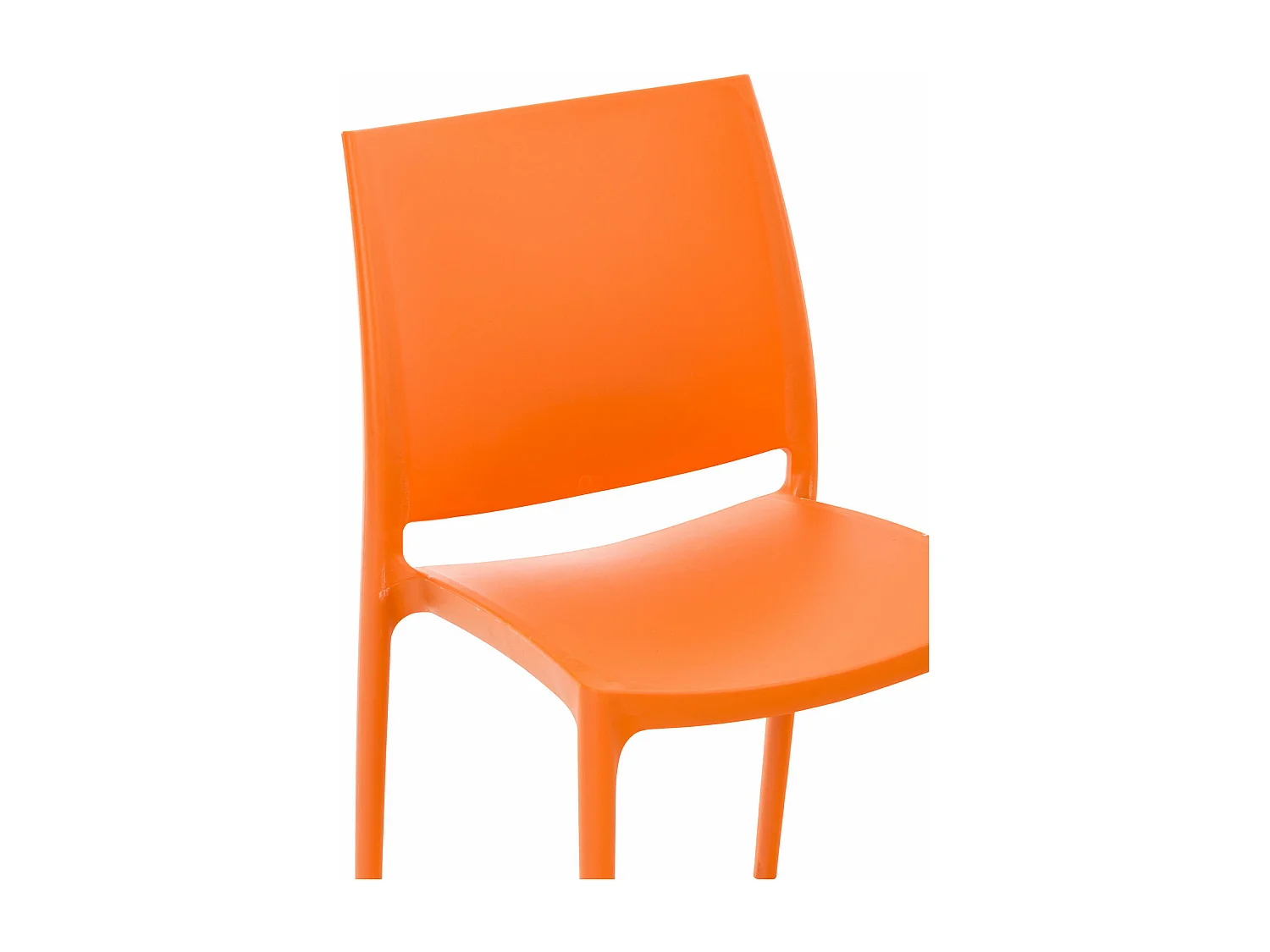 Lot de 2  Chaises de jardin - Plastique - Orange - Maya