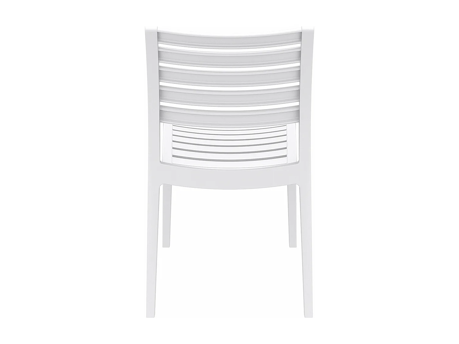 Lot de 2  Chaises de jardin - Plastique & Plastique - Blanc - Ares