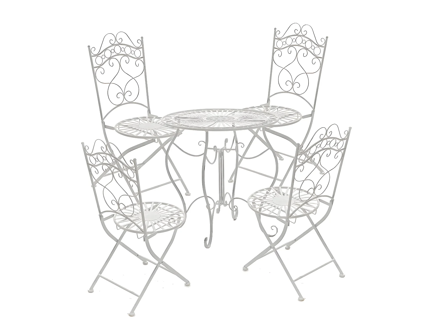 tuinstoel - Metalen & Gegalvaniseerd ijzer - antiek/wit - Indra