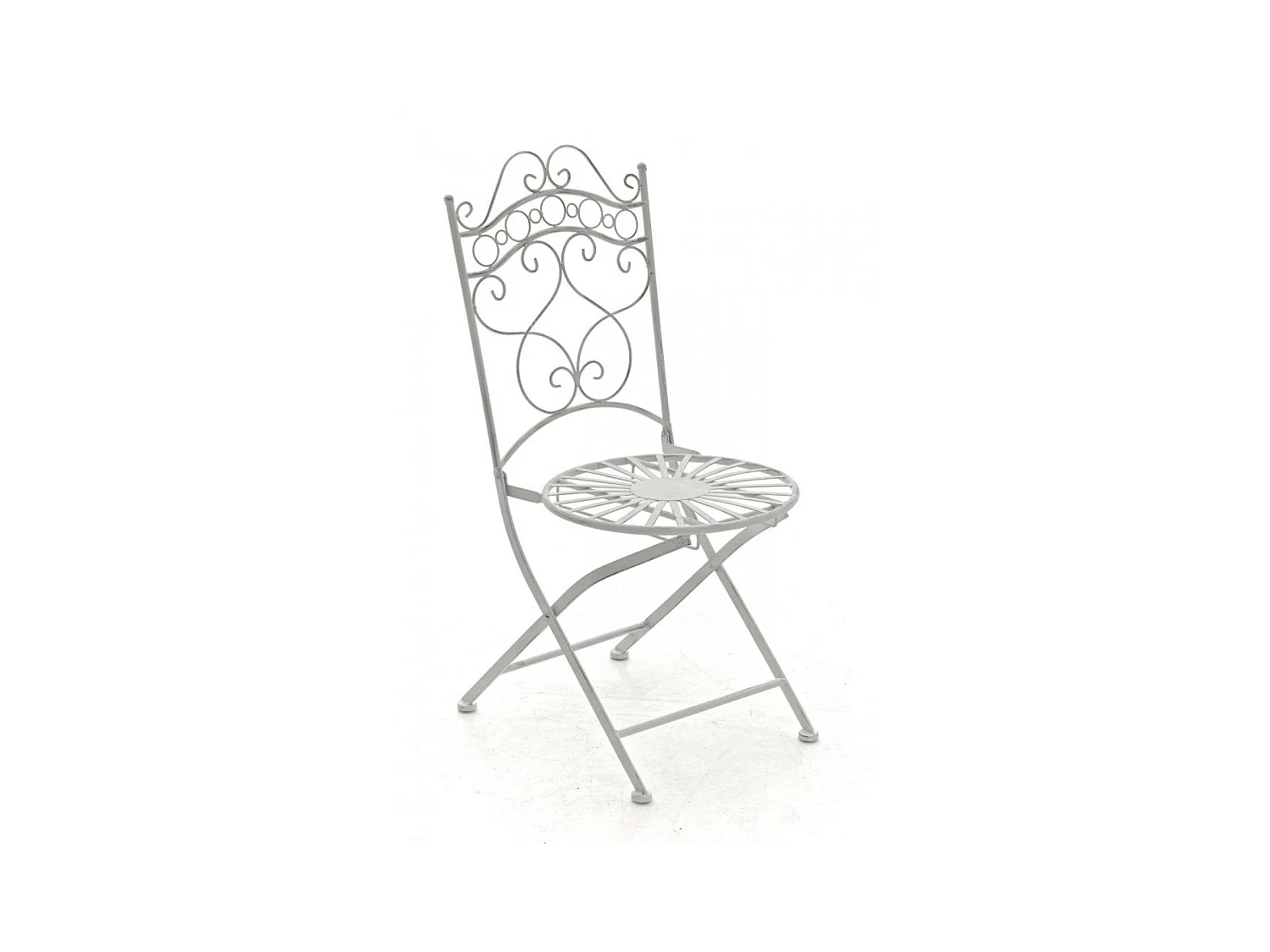 Chaises de jardin - Métal & Fer galvanisé - Blanc antique - Indra