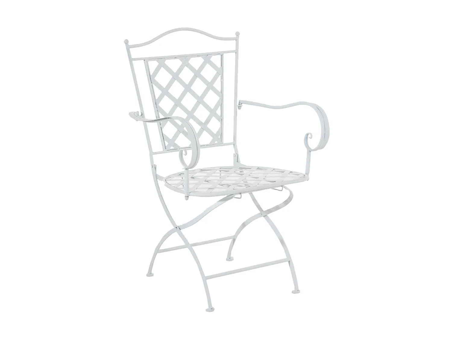 Set De 2 sillas de terraza - Metal & Hierro galvanizado - Blanco - Adara