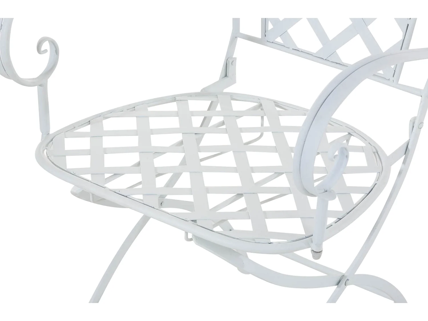 Set De 2 sillas de terraza - Metal & Hierro galvanizado - Blanco - Adara