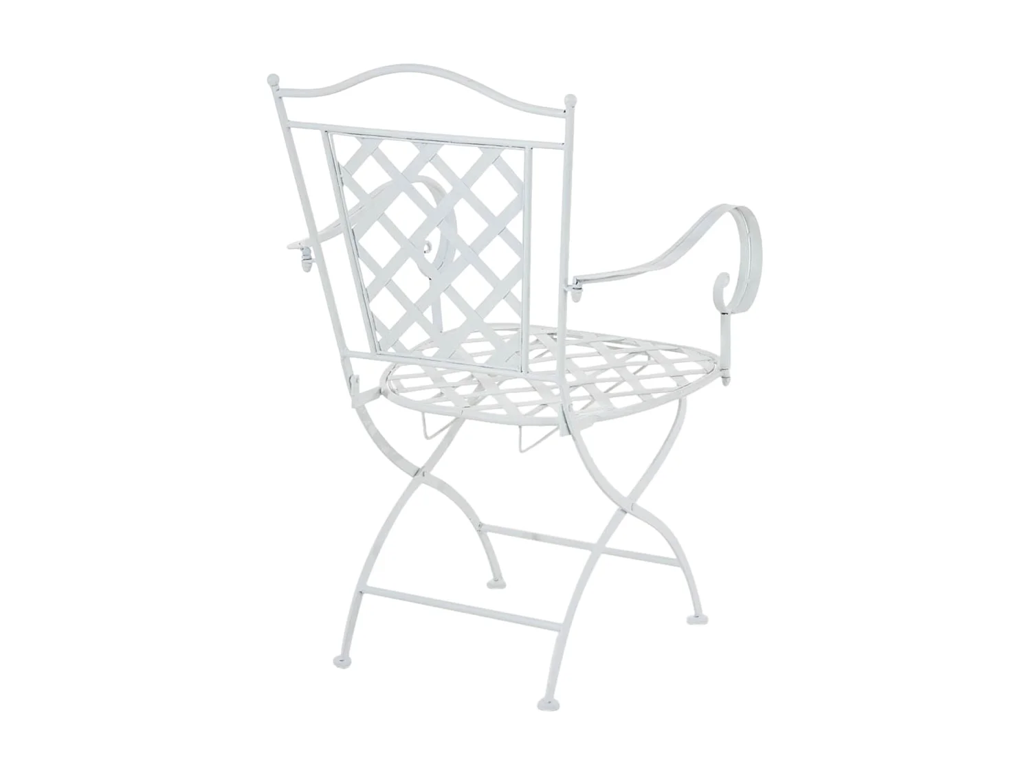 Set van 2 tuinstoel - Metalen & Gegalvaniseerd ijzer - wit - Adara