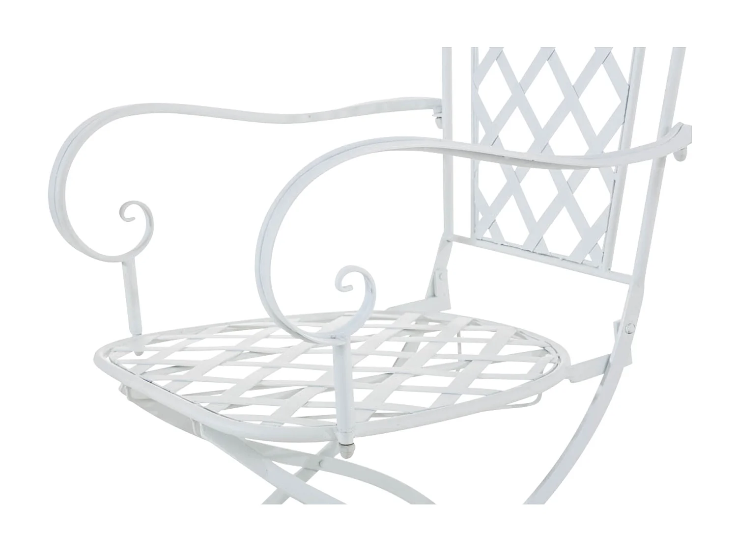 Set van 2 tuinstoel - Metalen & Gegalvaniseerd ijzer - wit - Adara