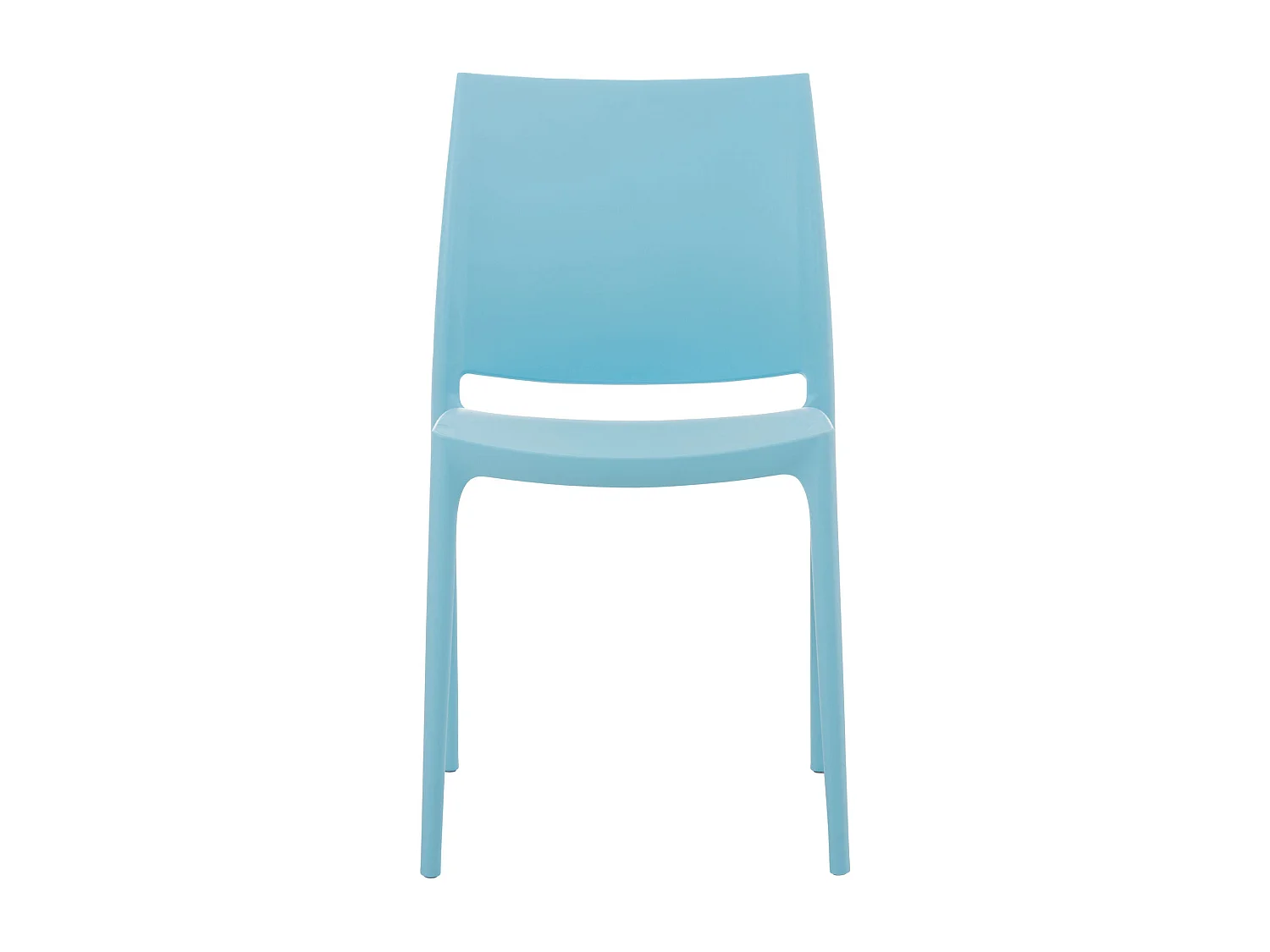 Lot de 2  Chaises de jardin - Plastique - Bleu clair - Maya