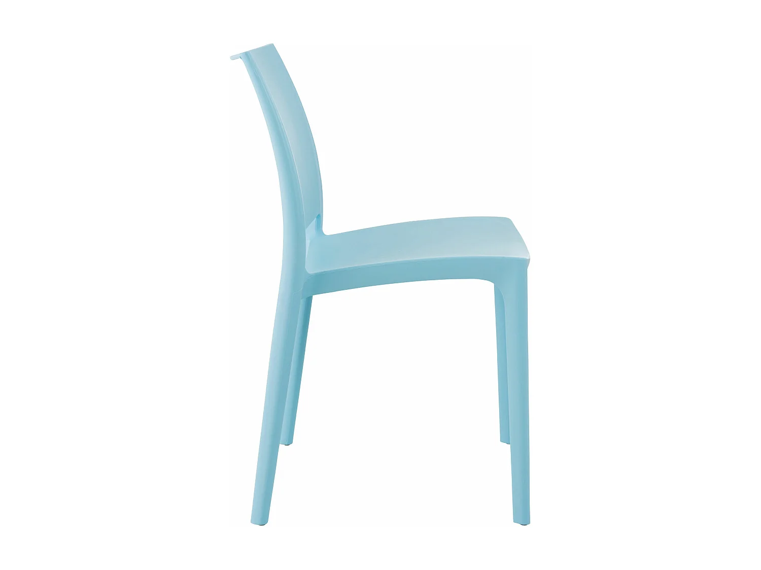 Lot de 2  Chaises de jardin - Plastique - Bleu clair - Maya