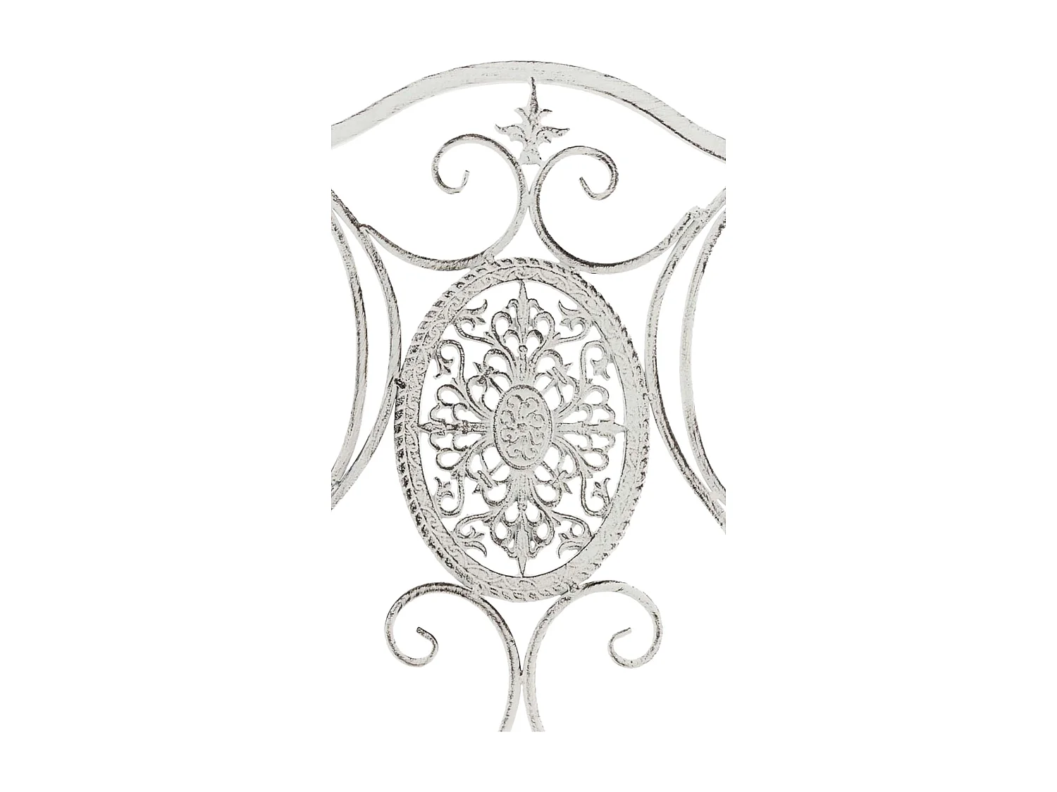 2er Set Gartenstuhl - Metall - antik weiß - Sibell