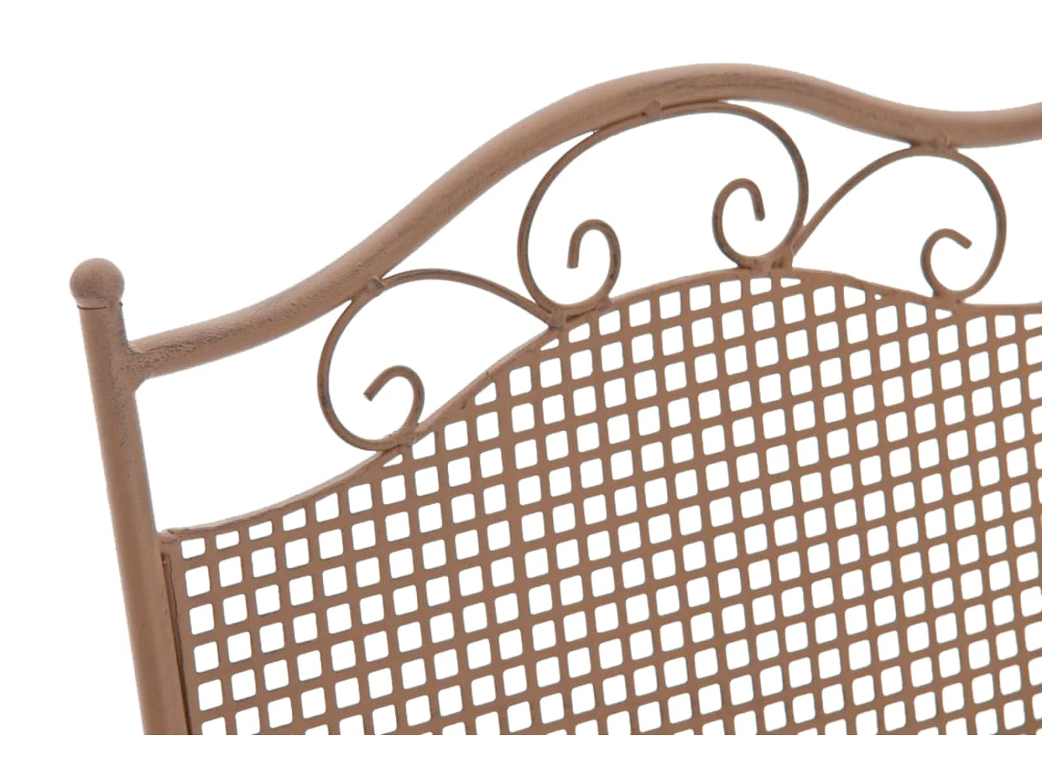 Lot de 2  Chaises de jardin - Métal - Marron antique - Kiran