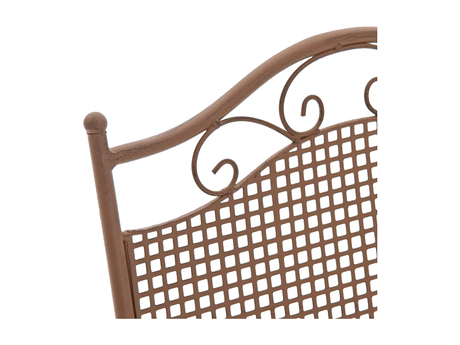 Lot de 2  Chaises de jardin - Métal - Marron antique - Kiran