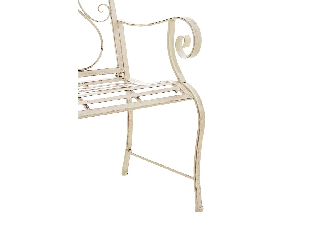 Lot de 2  Chaises de jardin - Métal & Chrome - Crème antique - Punjab