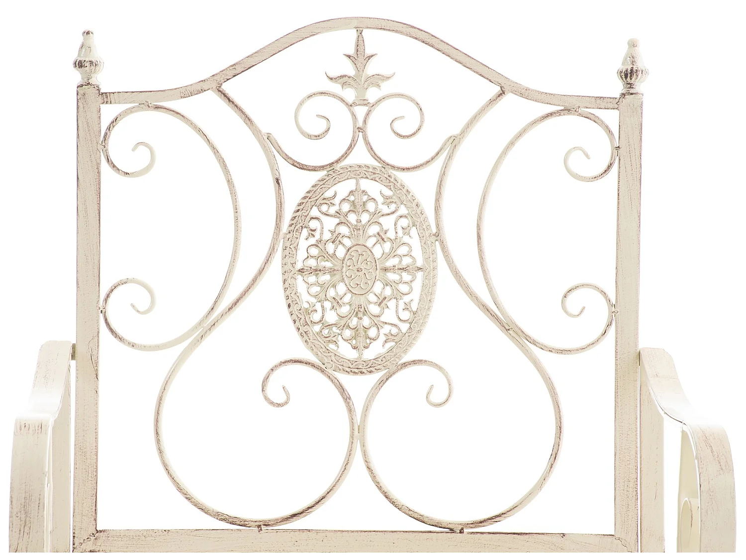 Lot de 2  Chaises de jardin - Métal - Crème antique - Punjab