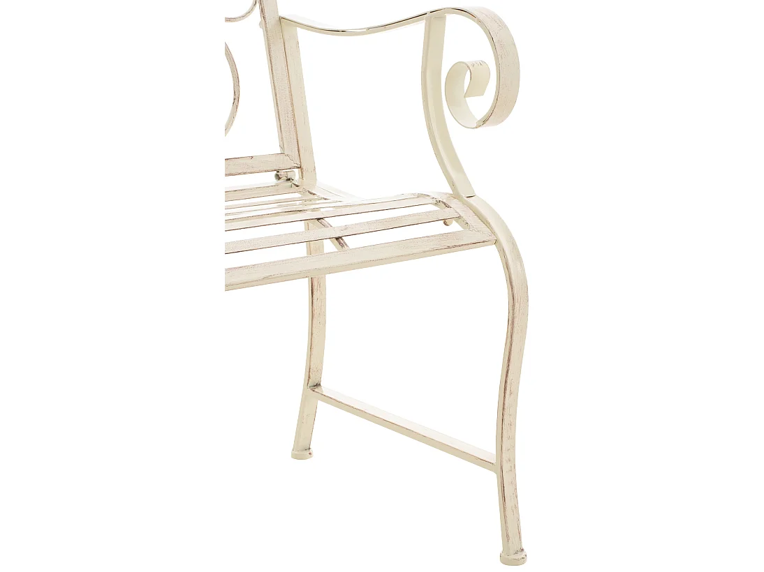 Lot de 2  Chaises de jardin - Métal - Crème antique - Punjab