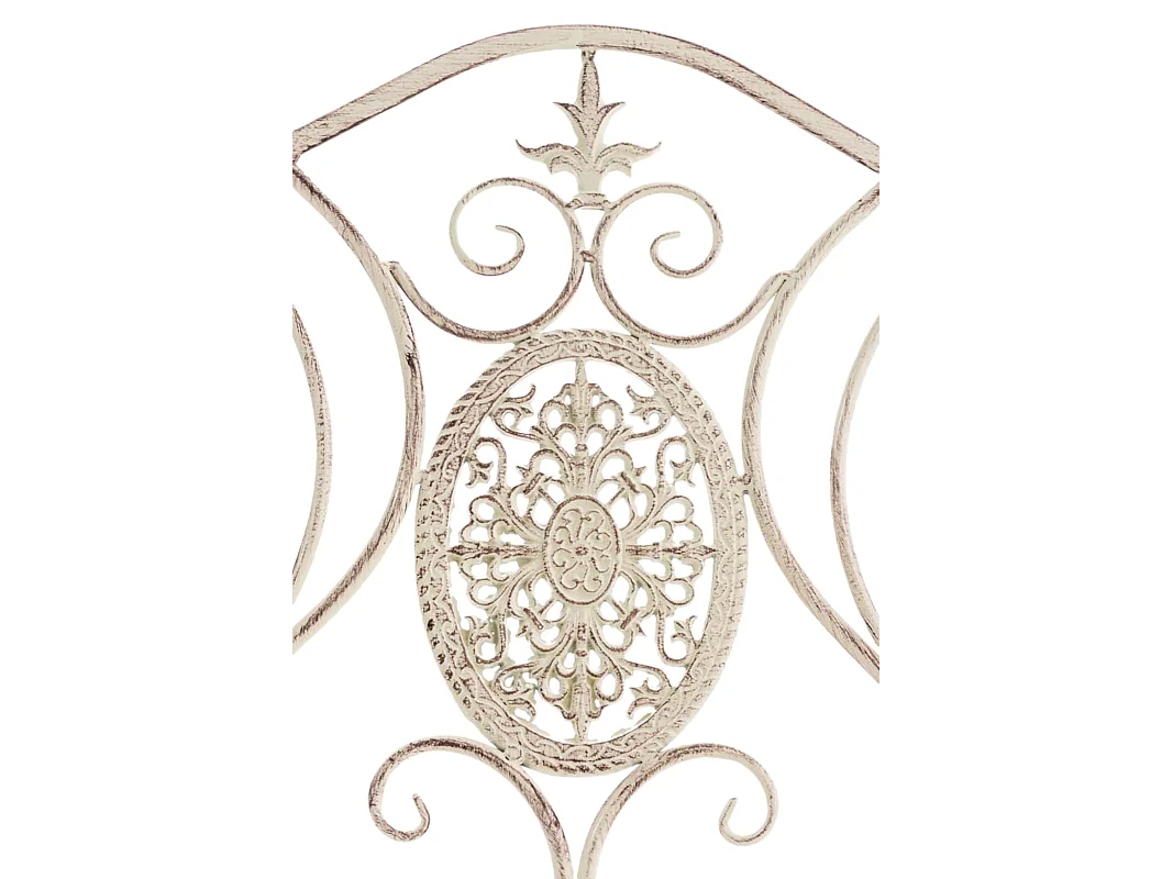Lot de 2  Chaises de jardin - Métal - Crème antique - Punjab