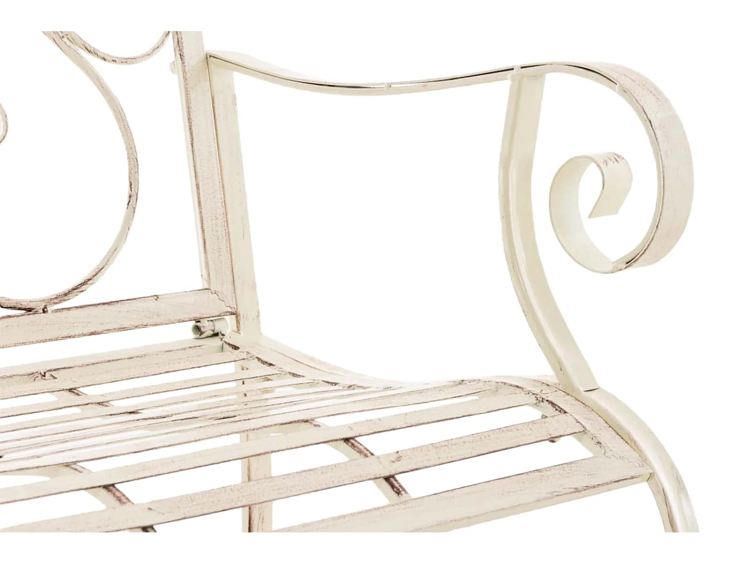 Lot de 2  Chaises de jardin - Métal - Crème antique - Punjab