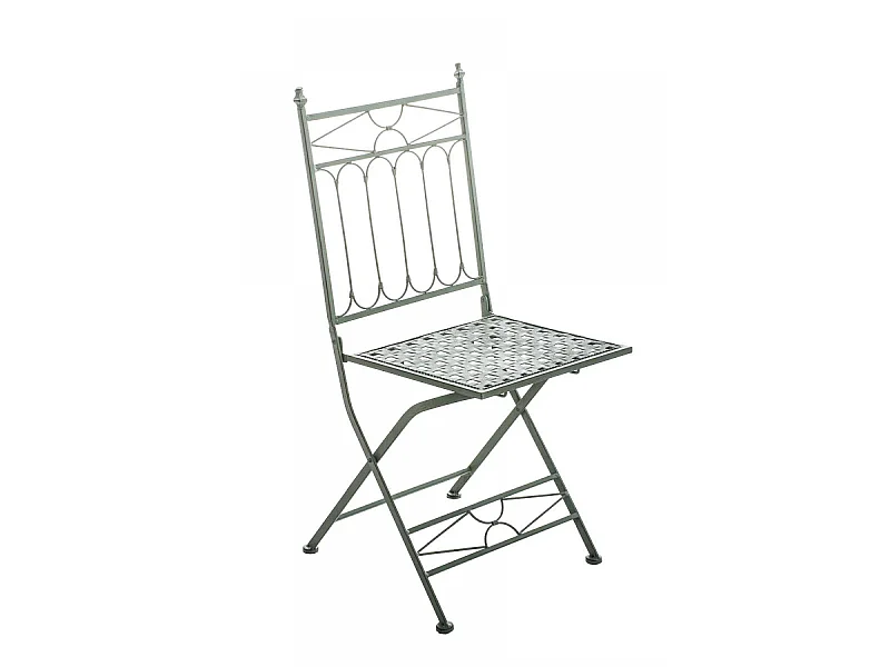 Chaises de jardin - Métal - Vert antique - Asina