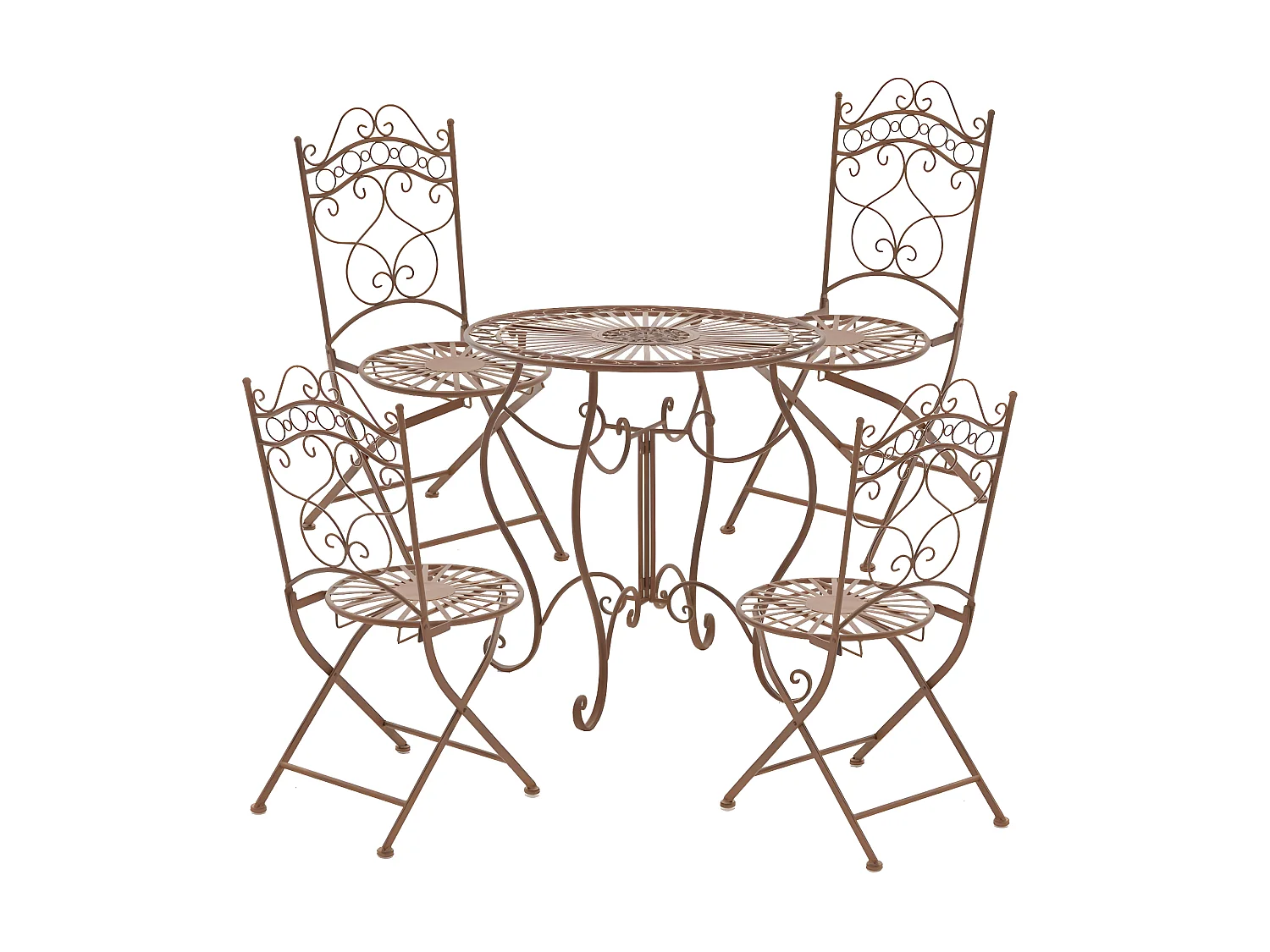Chaises de jardin - Métal - Marron antique - Kiran