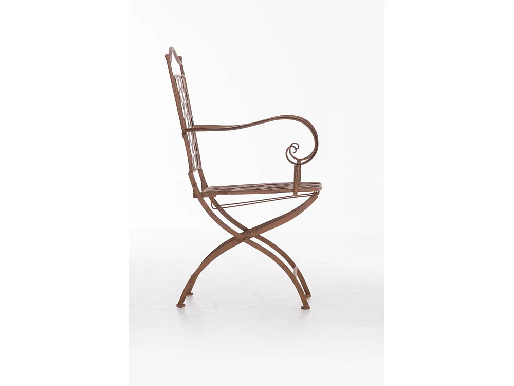 Chaises de jardin - Métal & Fer galvanisé - Marron antique - Adara