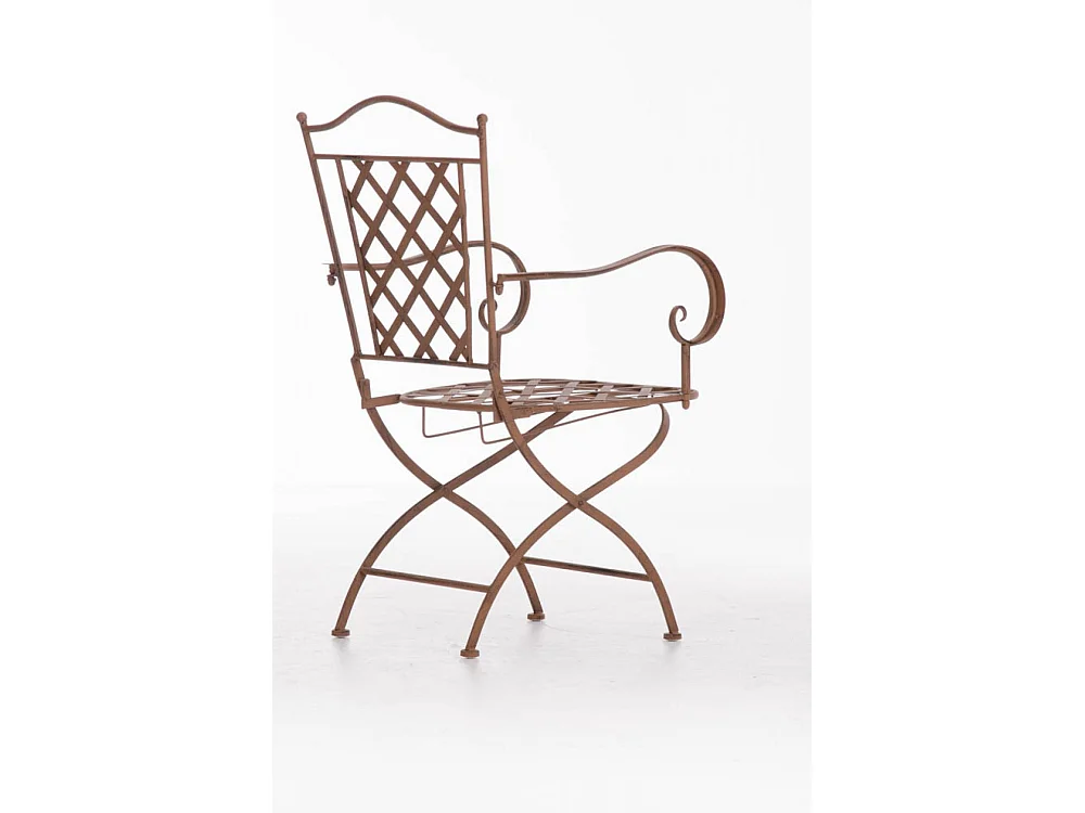 Chaises de jardin - Métal & Fer galvanisé - Marron antique - Adara