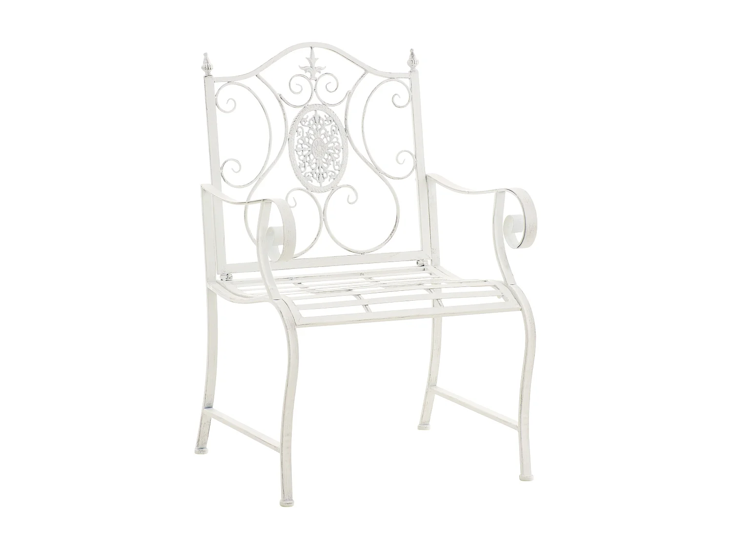 Tuinstoel - Metaal & zwart - antiek/wit - Punjab