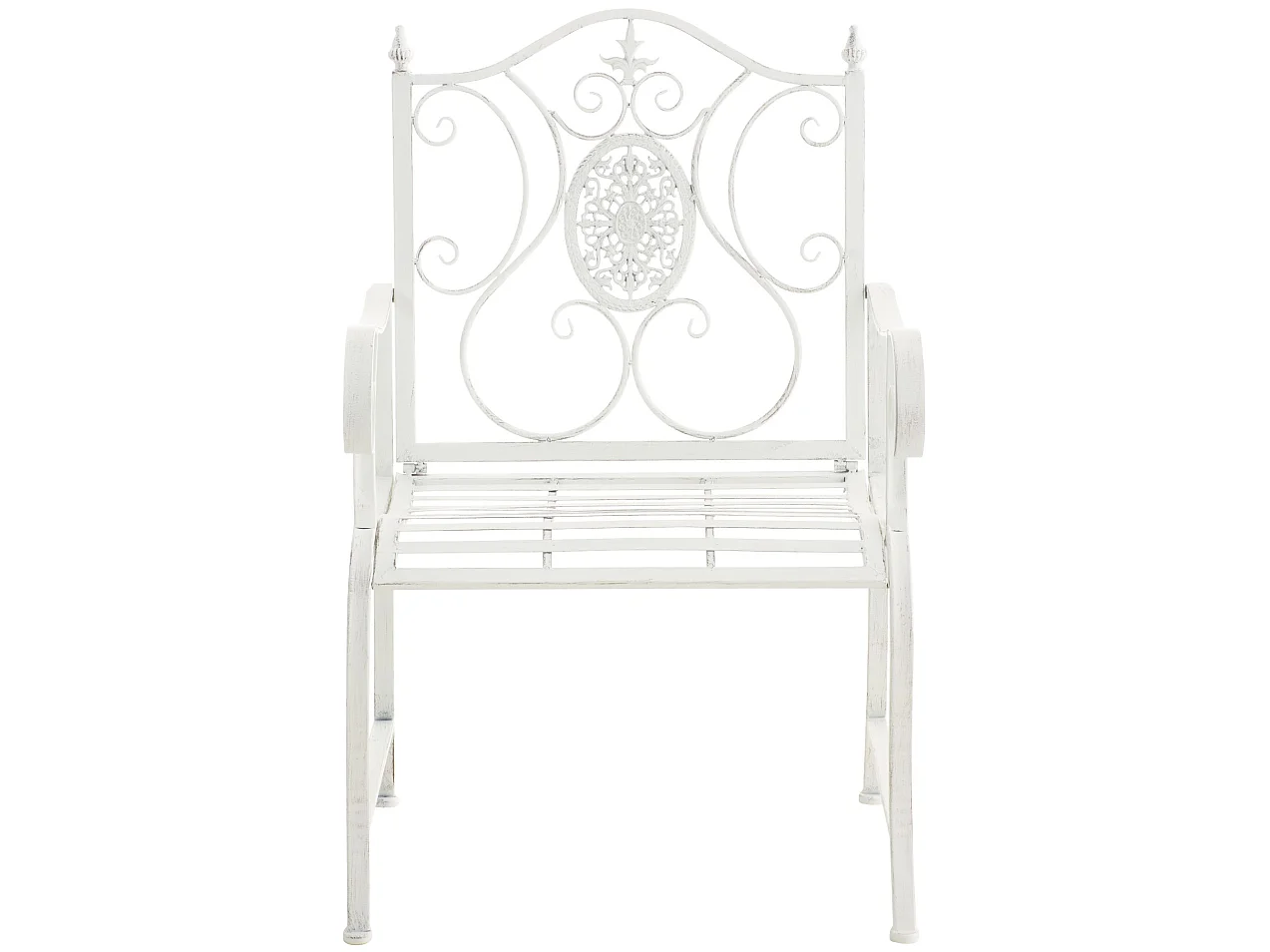 Chaises de jardin - Métal - Blanc antique - Punjab