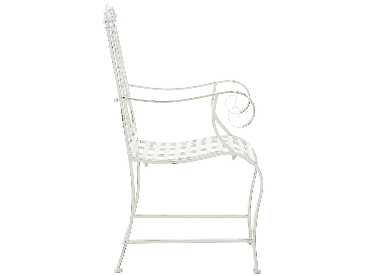 Chaises de jardin - Métal - Blanc antique - Punjab