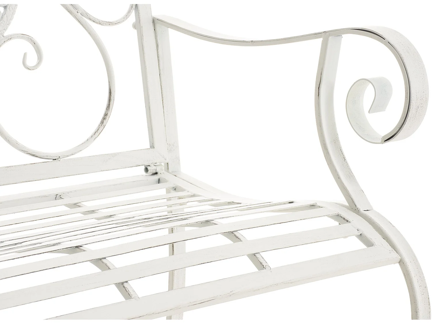 Chaises de jardin - Métal - Blanc antique - Punjab