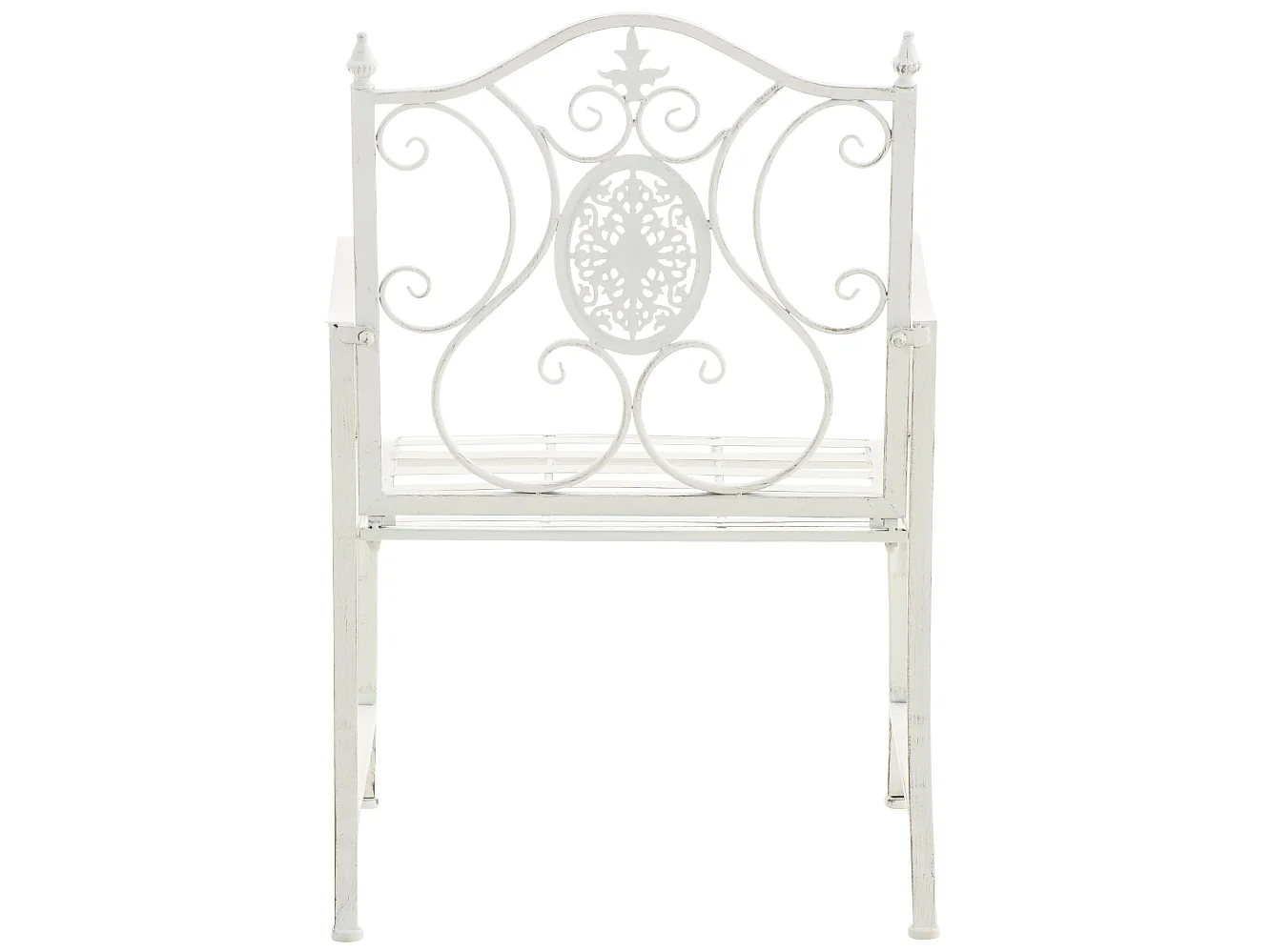 Chaises de jardin - Métal - Blanc antique - Punjab