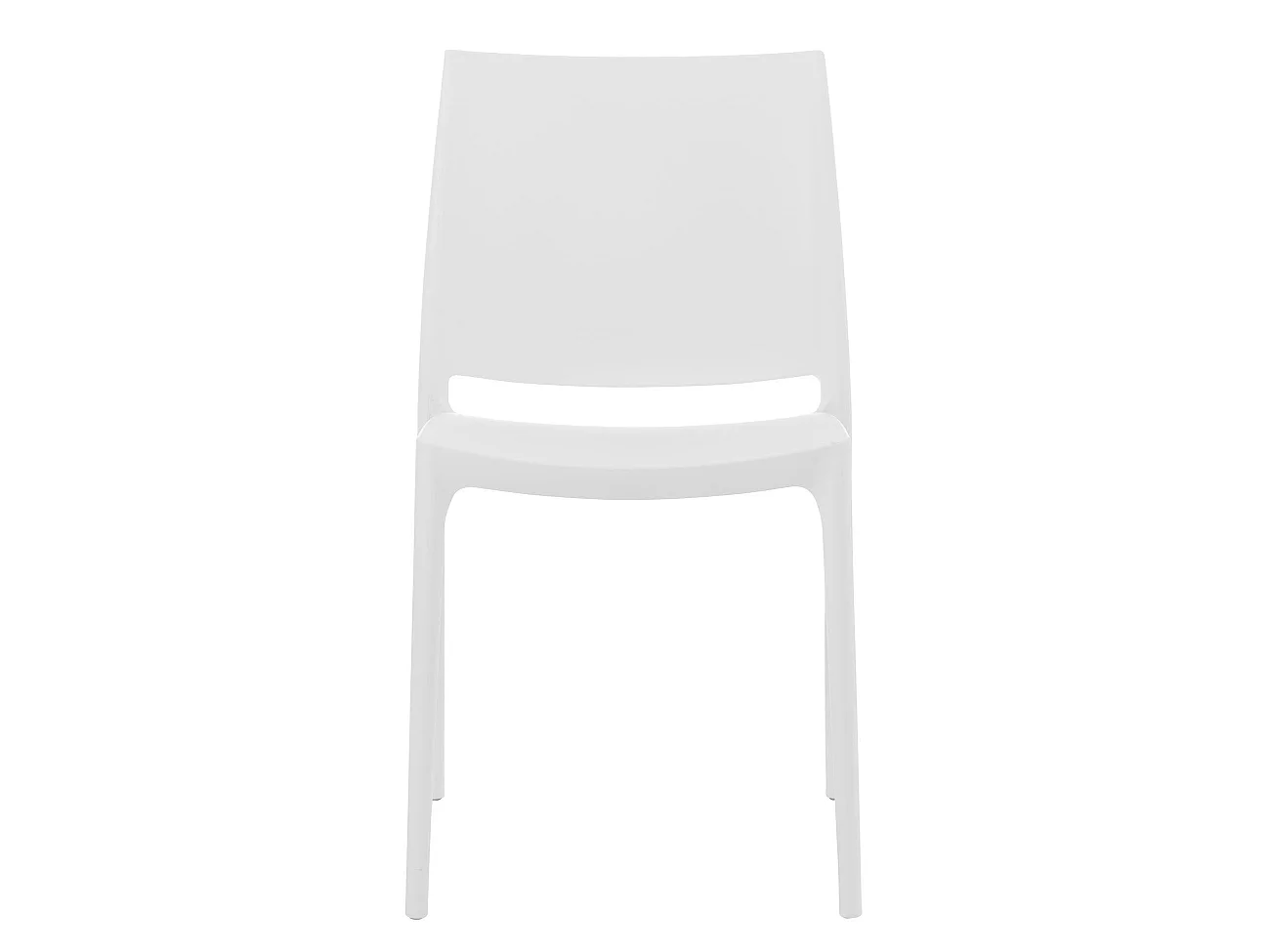 Chaises de jardin - Plastique & Chrome - Blanc - Maya