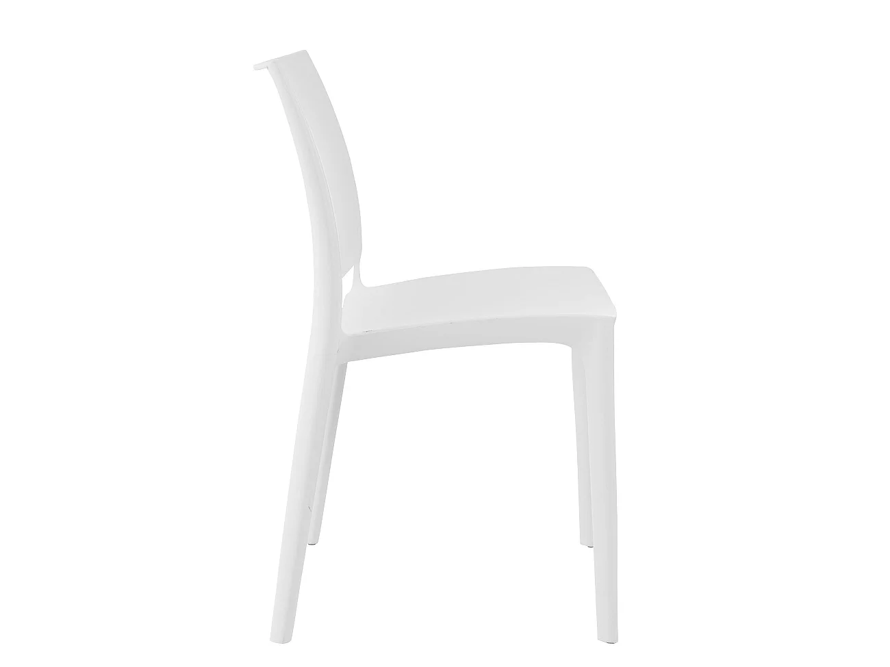 Chaises de jardin - Plastique & Chrome - Blanc - Maya