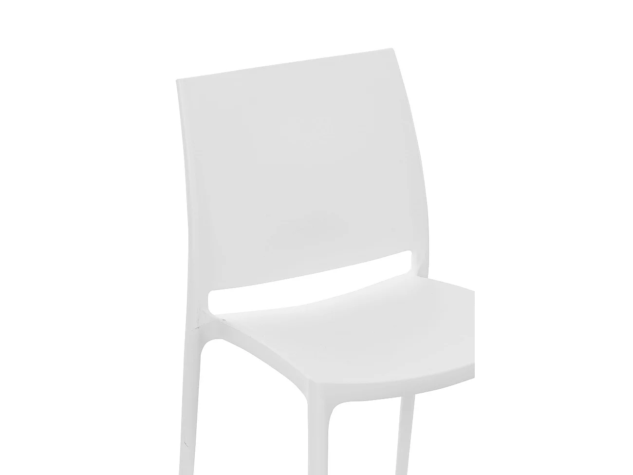 Chaises de jardin - Plastique & Chrome - Blanc - Maya