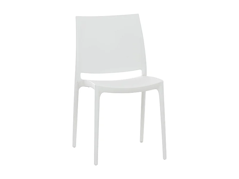 Chaises de jardin - Plastique - Blanc - Maya