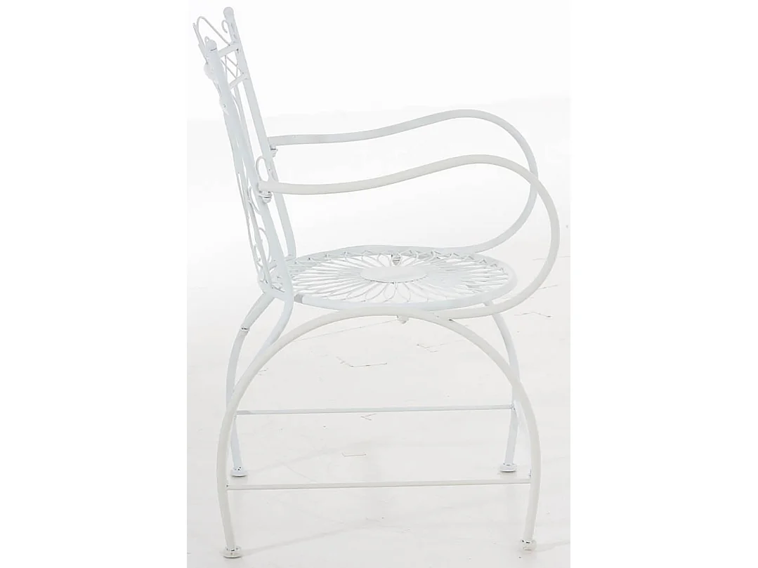 Lot de 2 Chaises de jardin - Métal & Métal - Blanc - Sheela