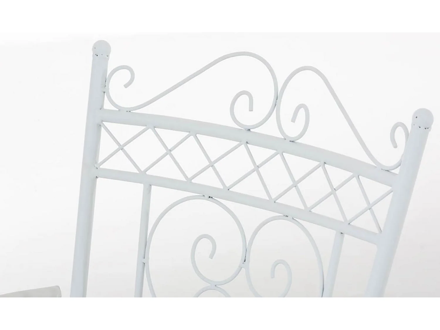 Lot de 2 Chaises de jardin - Métal & Métal - Blanc - Sheela