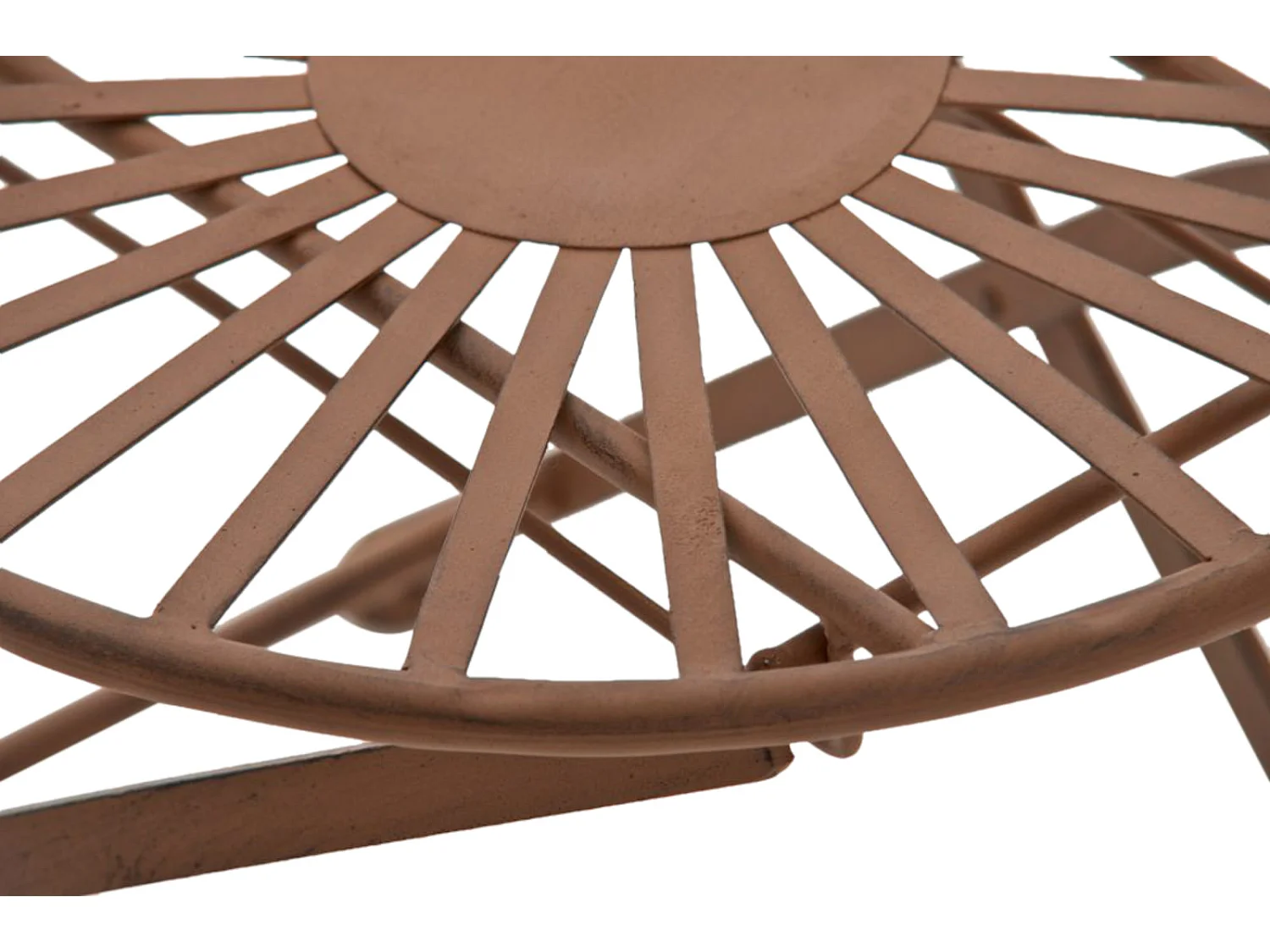 Lot de 2 Chaises de jardin - Métal & Fer galvanisé - Marron antique - Indra