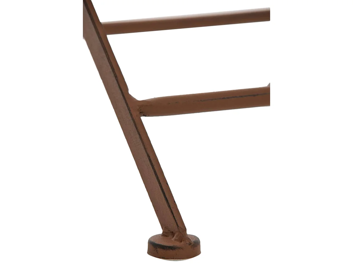 Lot de 2 Chaises de jardin - Métal & Fer galvanisé - Marron antique - Indra