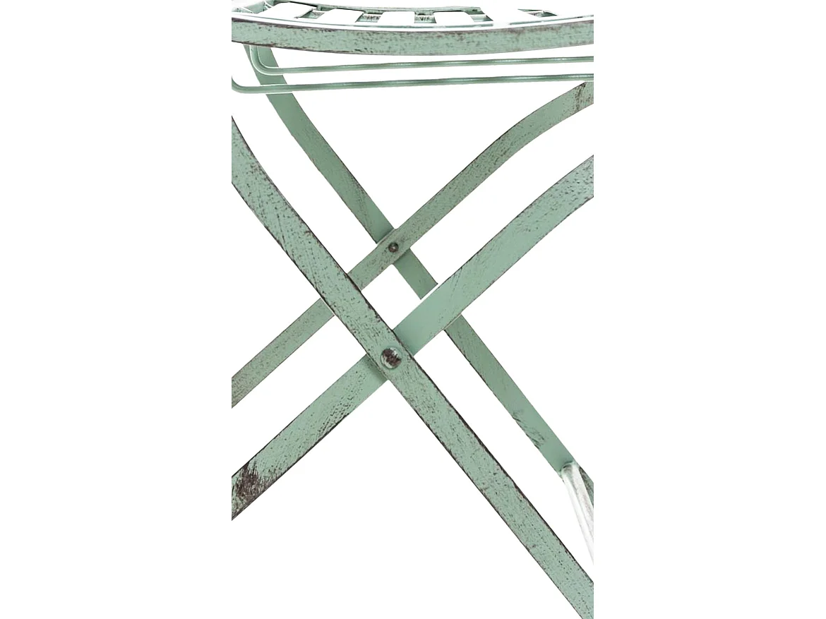 Lot de 2  Chaises de jardin - Métal - Vert antique - Sibell