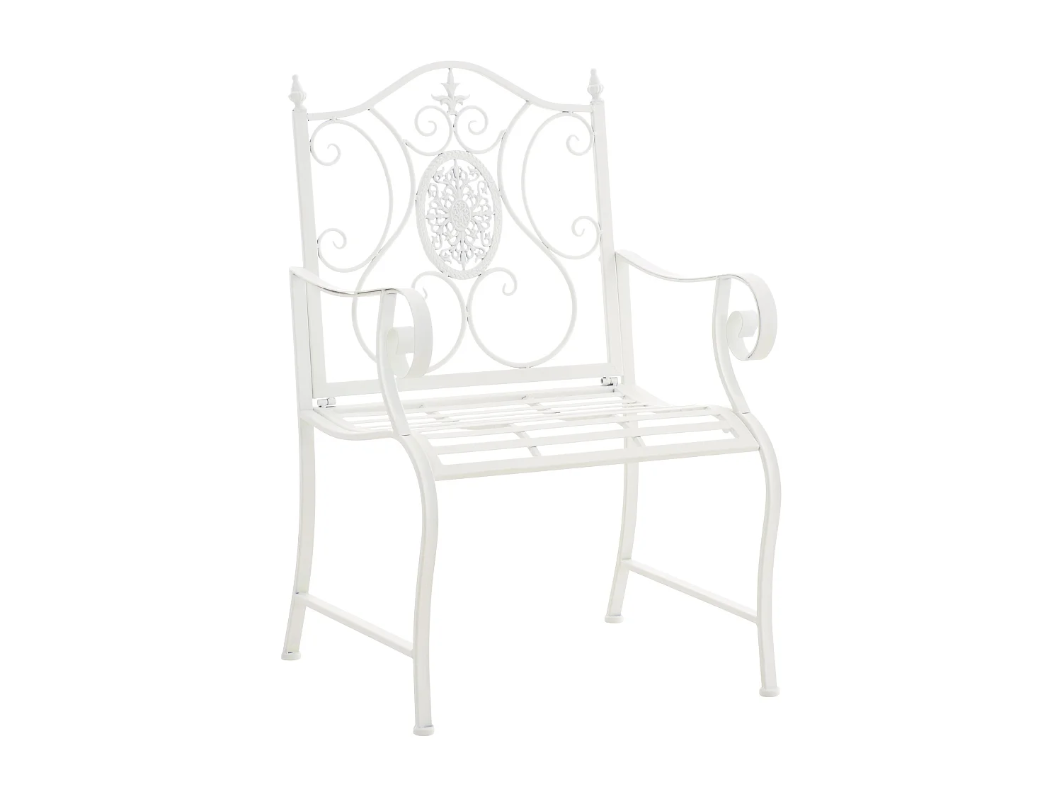 Chaises de jardin - Métal & Noir - Blanc - Punjab