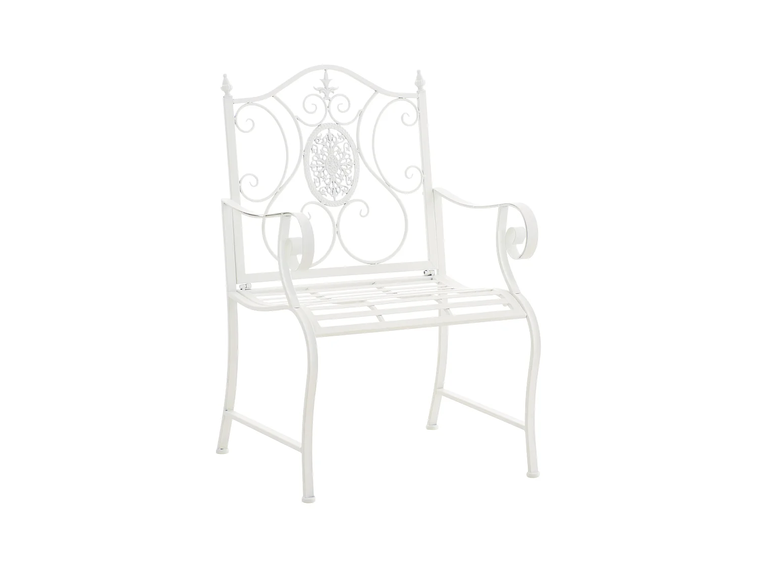 Chaises de jardin - Métal & Noir - Blanc - Punjab