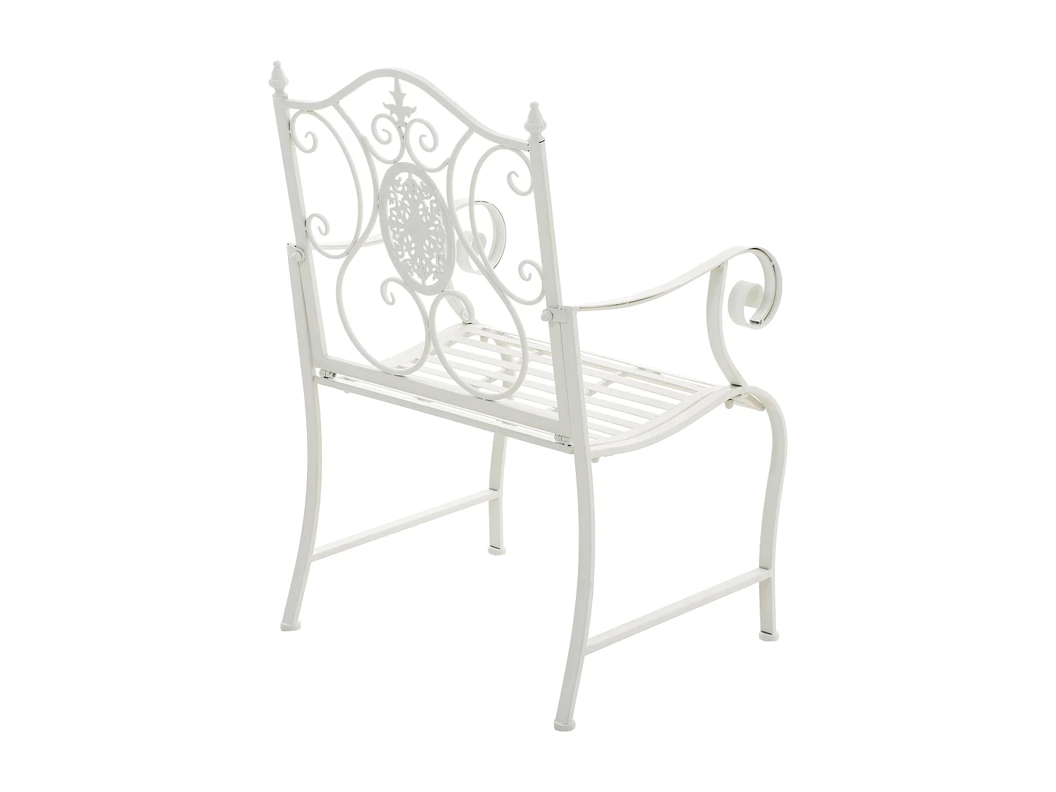 Chaises de jardin - Métal & Noir - Blanc - Punjab