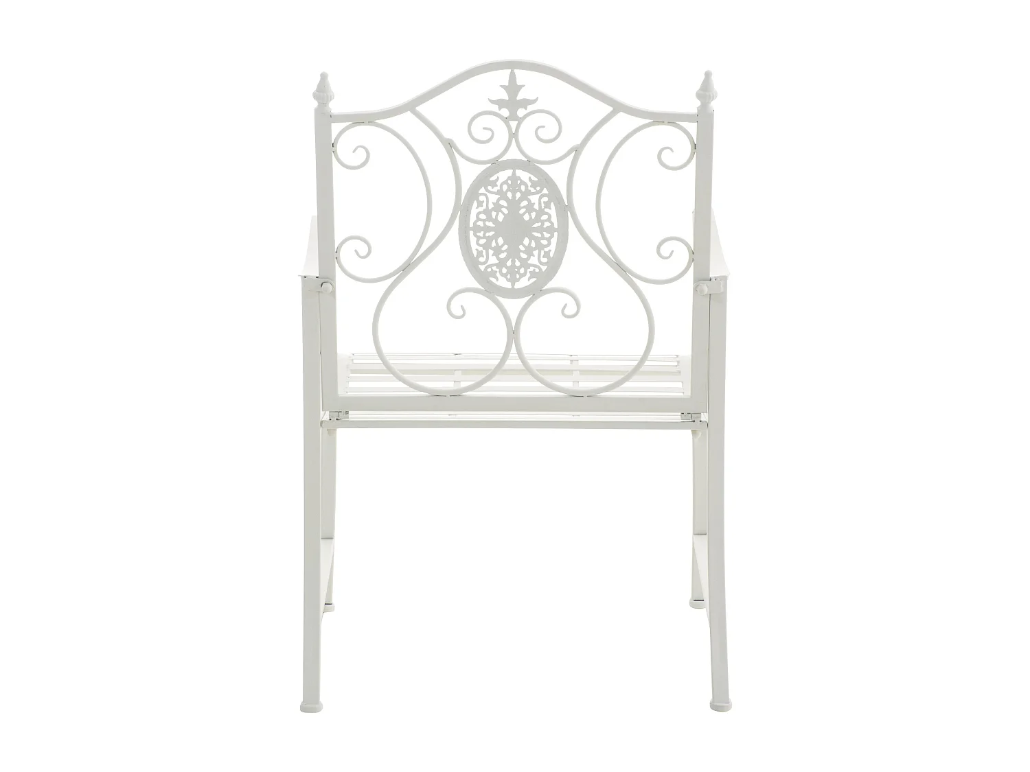 Chaises de jardin - Métal & Noir - Blanc - Punjab