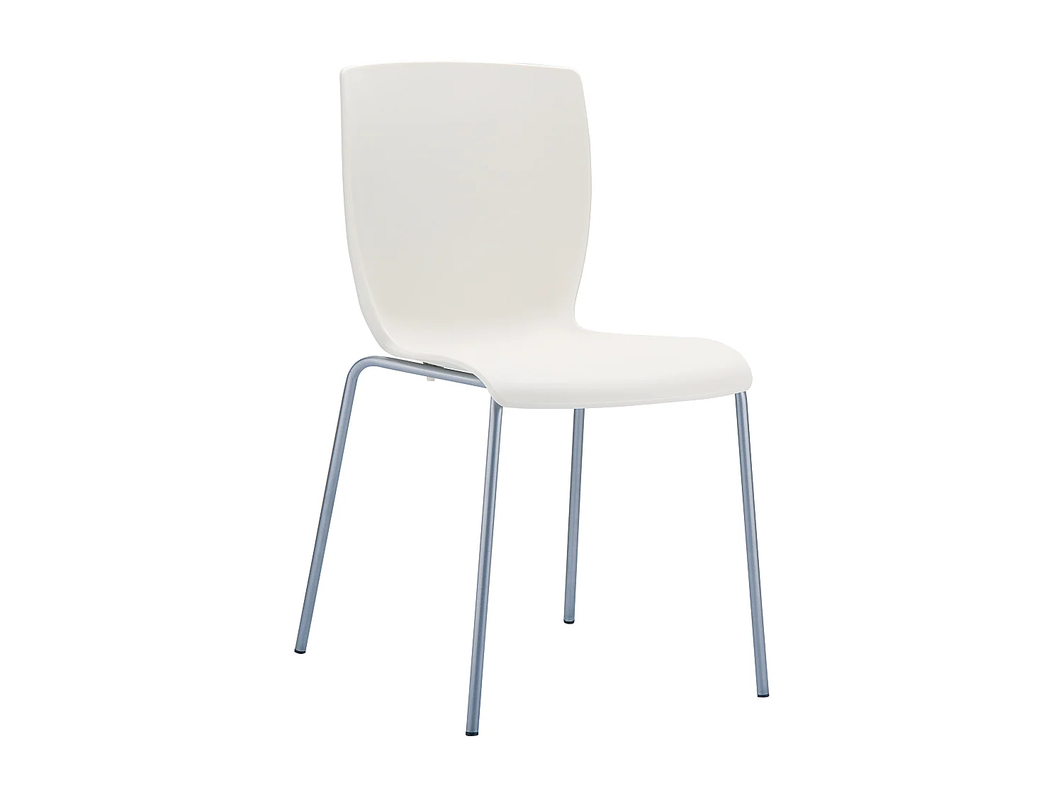 Lot de 2  Chaises de jardin - Plastique & Aluminium - Crème - Mio