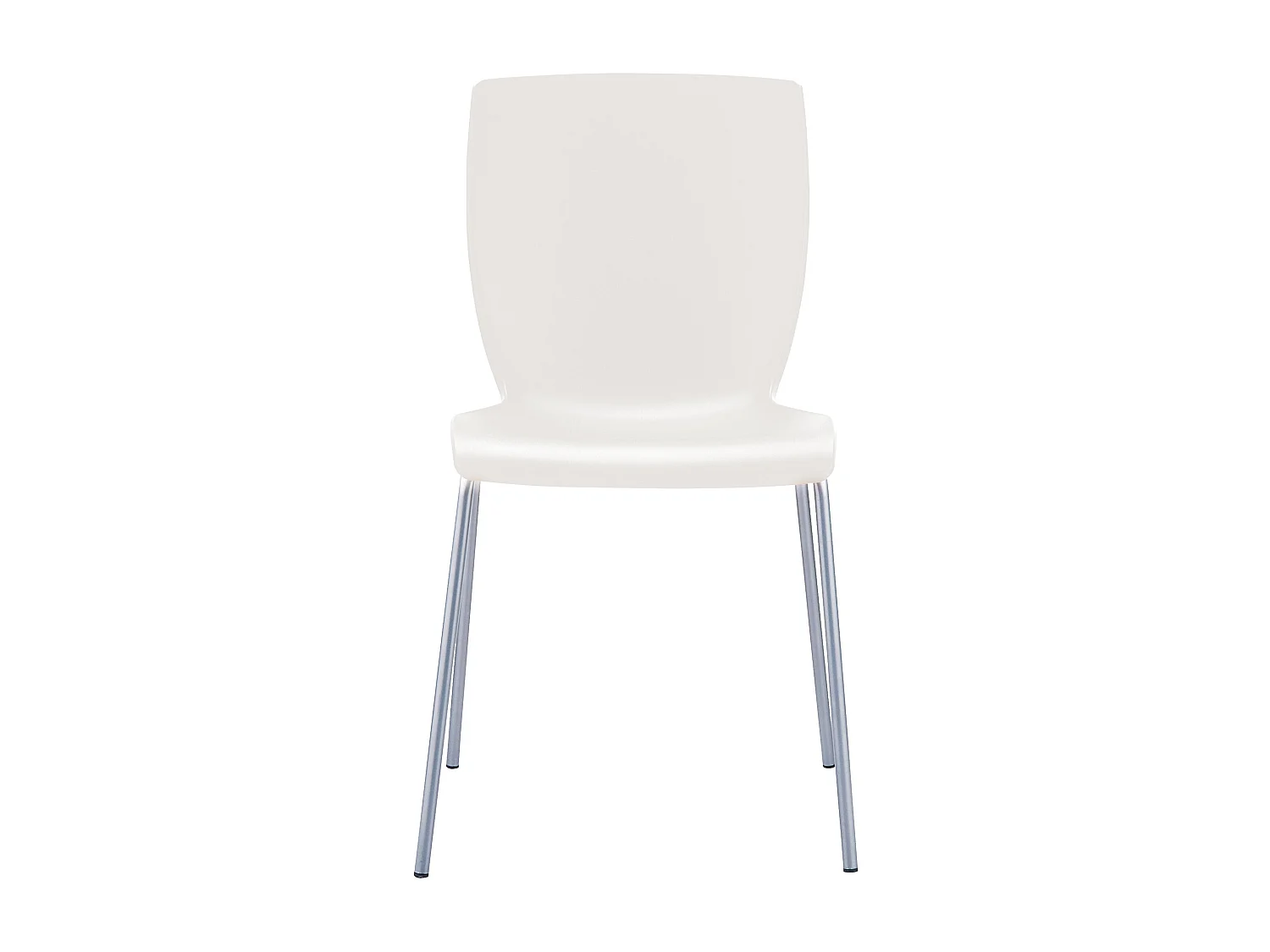 Lot de 2  Chaises de jardin - Plastique & Aluminium - Crème - Mio