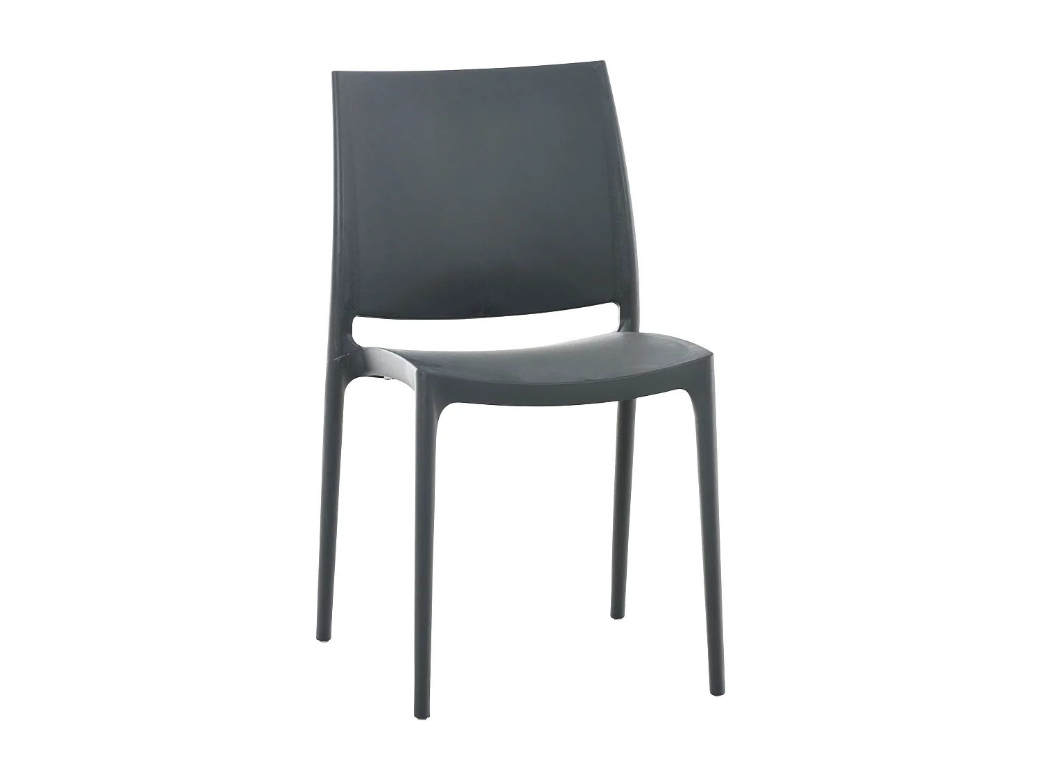 Chaises de jardin - Plastique - Gris foncé - Maya